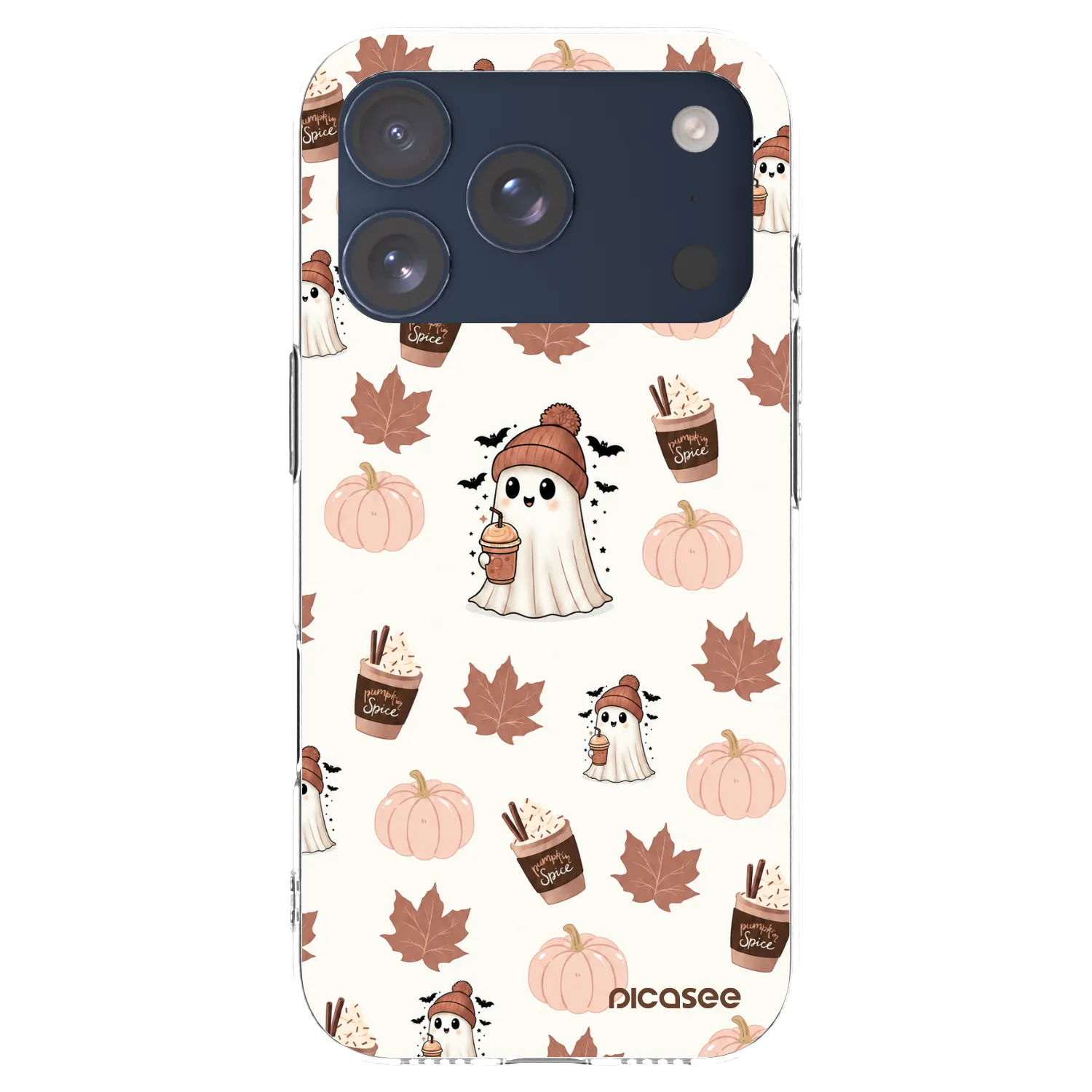 Picasee Apple iPhone 17 Pro Hülle - Transparentes Silikon - Pumpkin spice
