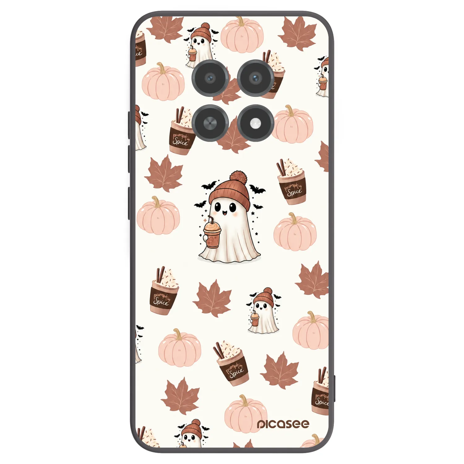 Picasee Realme 12X Hülle - Schwarzes Silikon - Pumpkin spice