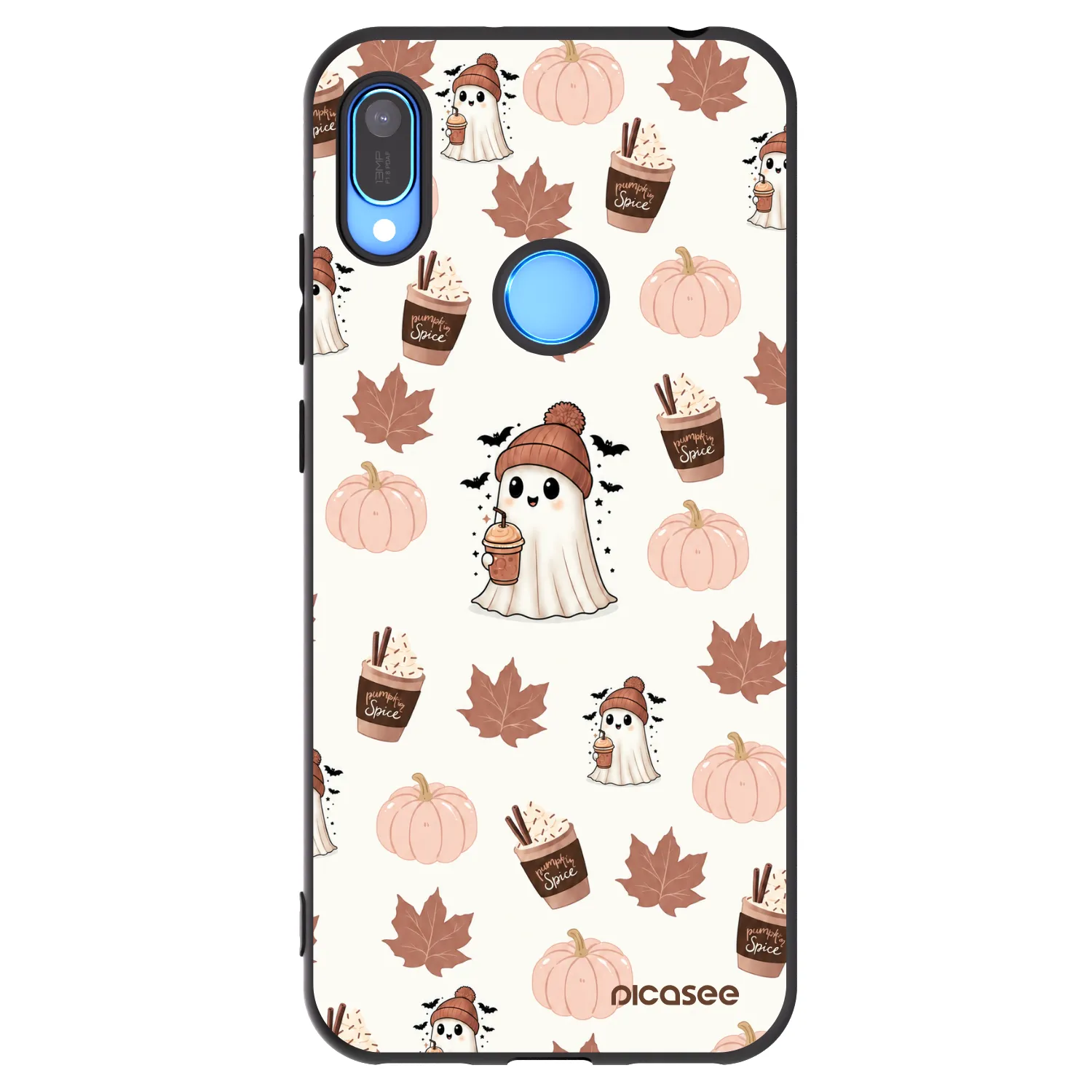 Picasee Huawei Y6 2019 Hülle - Schwarzes Silikon - Pumpkin spice