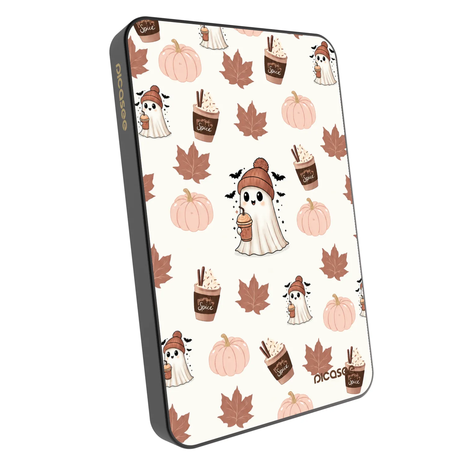 Picasee Powerbank mit MagSafe 5 000 mAh Grau - Pumpkin spice