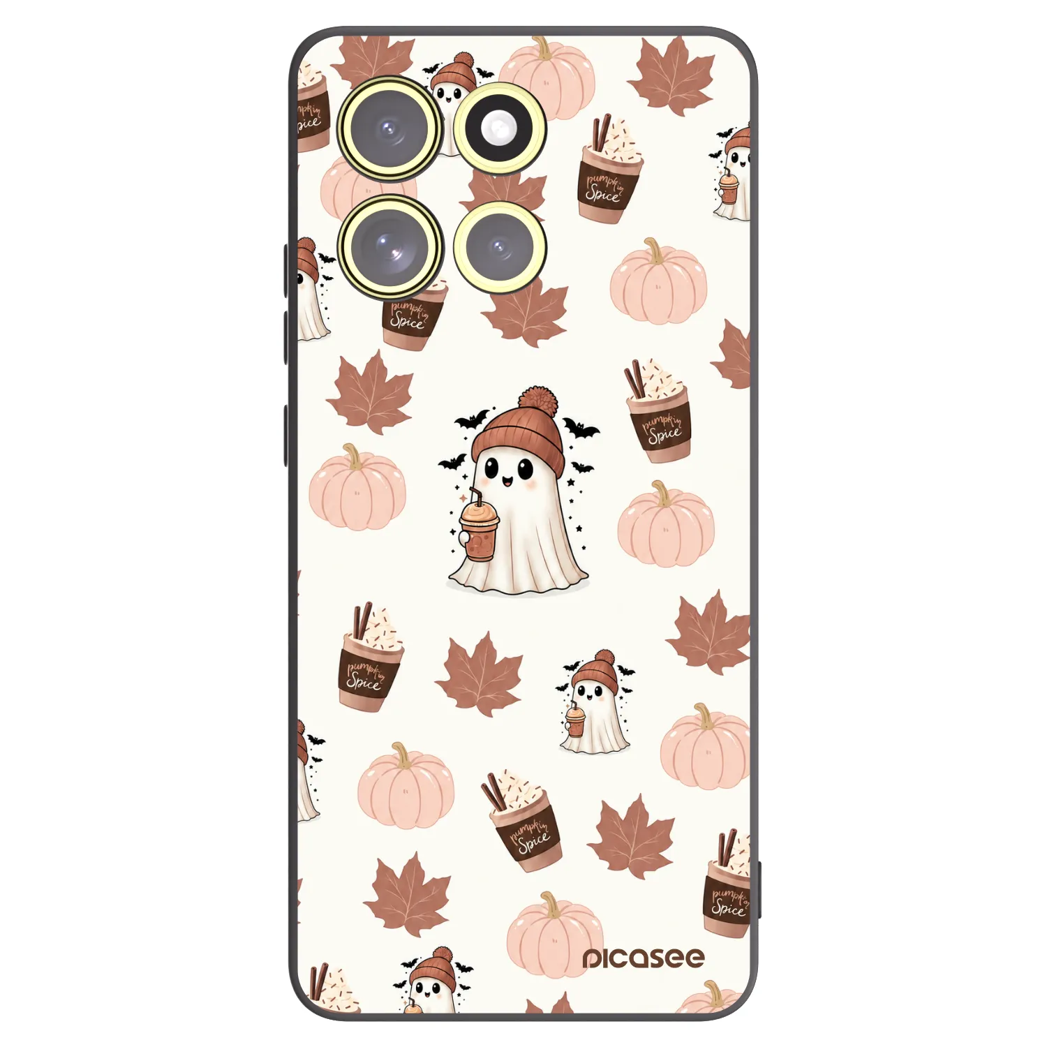 Picasee Motorola Moto G86 5G Hülle - Schwarzes Silikon - Pumpkin spice