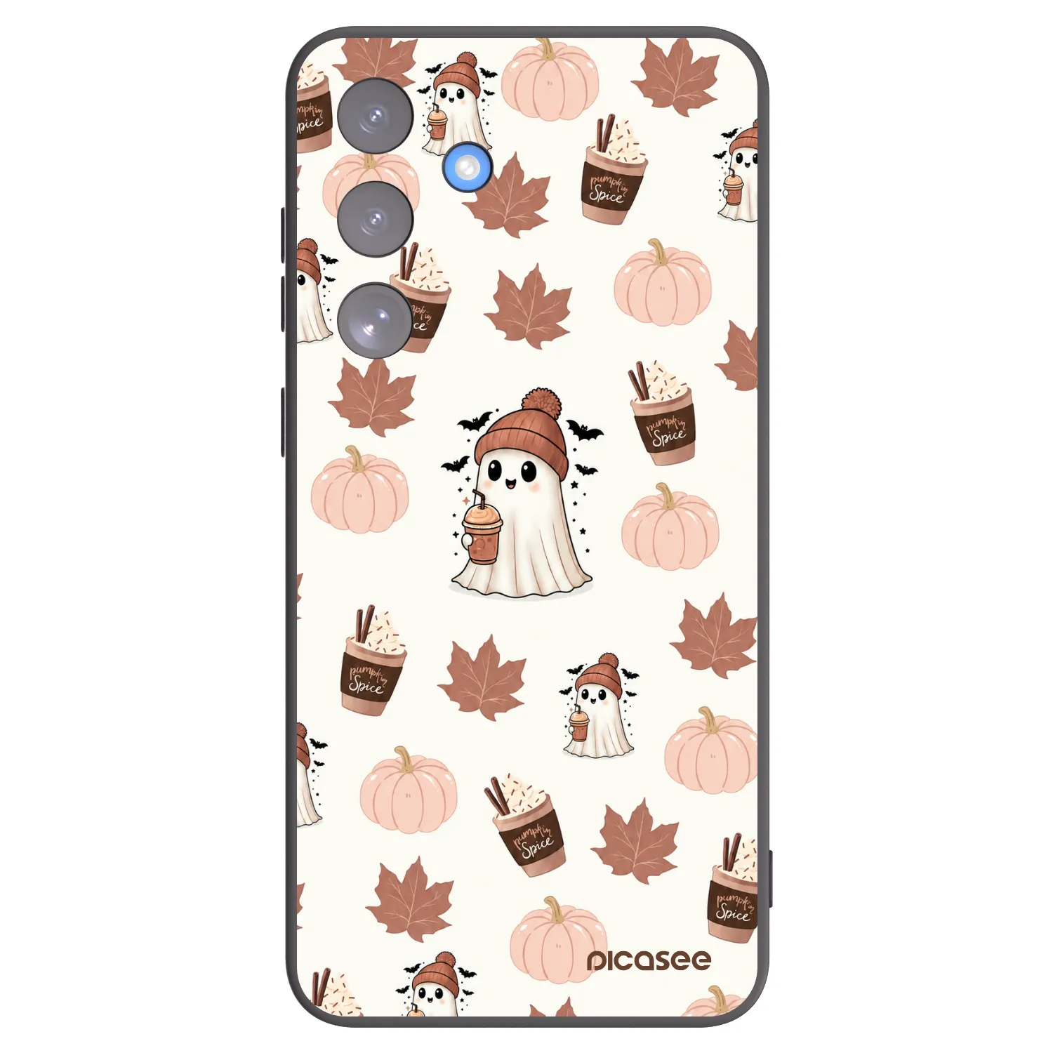 Picasee Samsung Galaxy S25 FE 5G Hülle - Schwarzes Silikon - Pumpkin spice