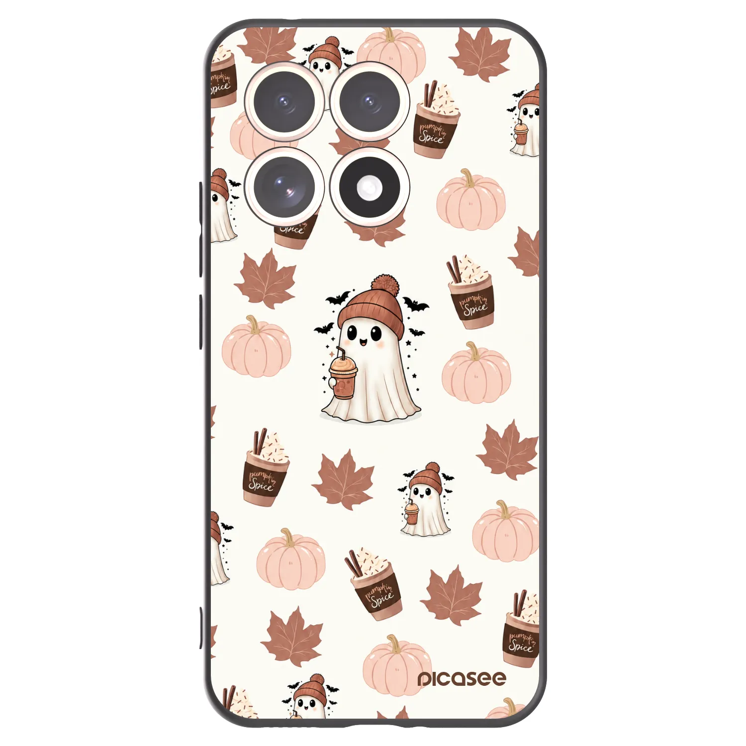 Picasee Xiaomi 15T Hülle - Schwarzes Silikon - Pumpkin spice