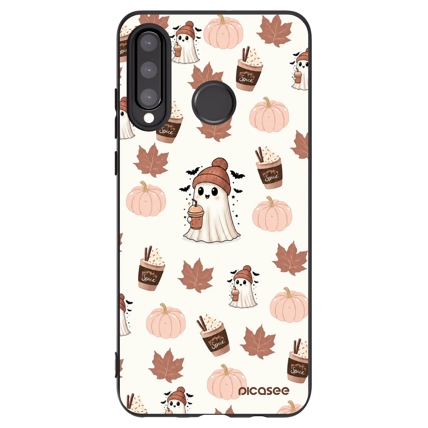 Picasee Huawei P30 Lite Hülle - Schwarzes Silikon - Pumpkin spice