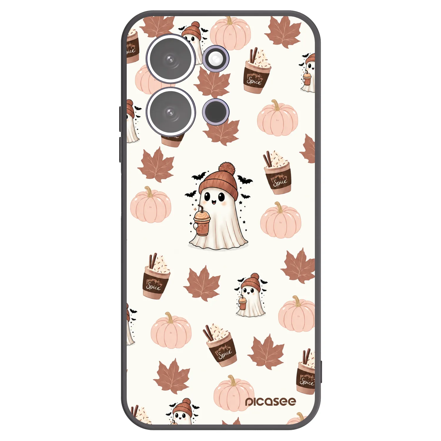 Picasee Xiaomi Redmi 15C 5G Hülle - Schwarzes Silikon - Pumpkin spice