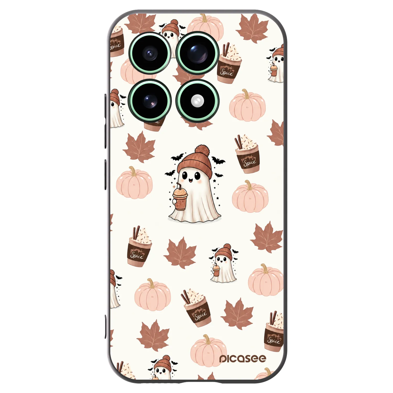 Picasee Xiaomi 17 Hülle - Schwarzes Silikon - Pumpkin spice