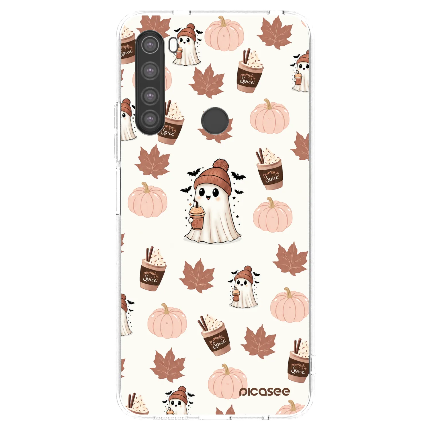 Picasee Xiaomi Redmi Note 8 Hülle - Transparentes Silikon - Pumpkin spice