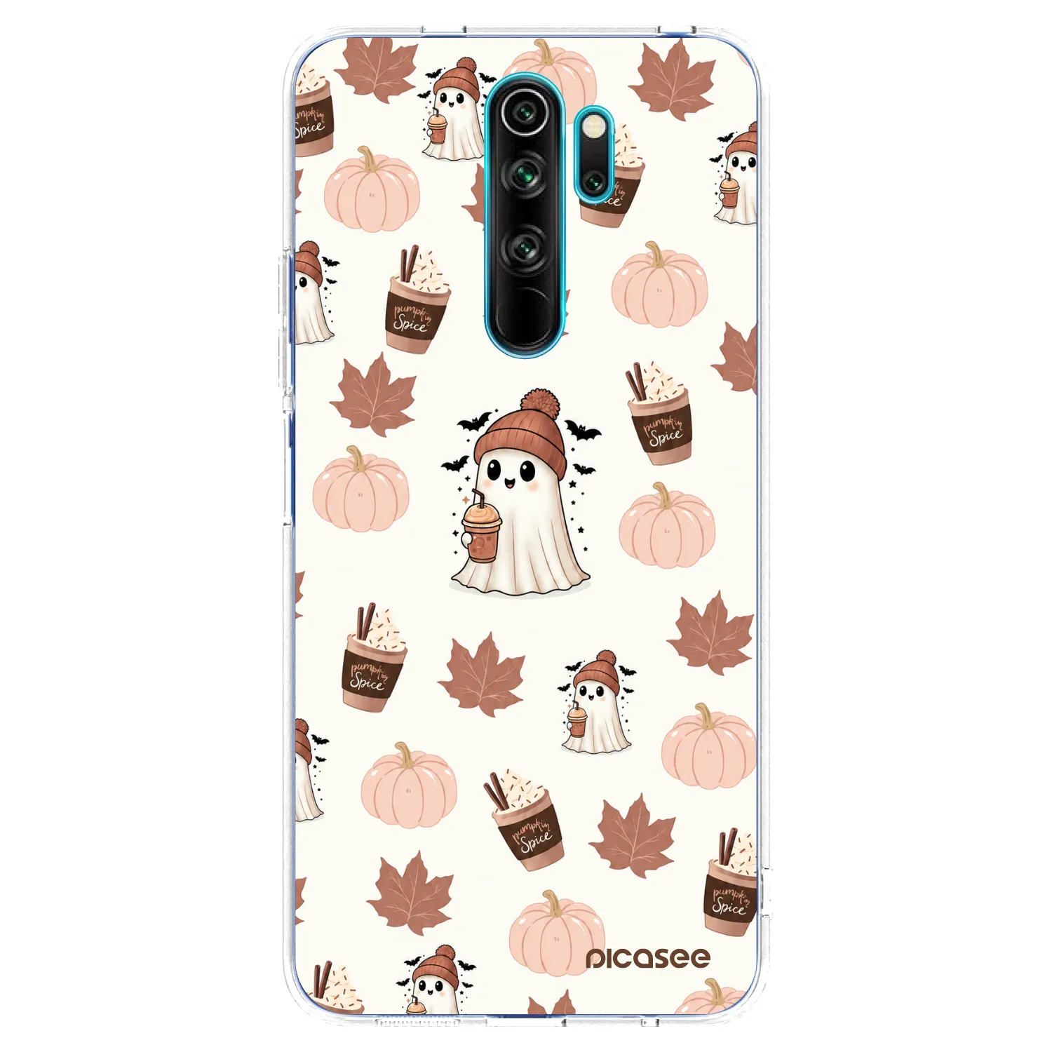 Picasee Xiaomi Redmi Note 8 Pro Hülle - Transparentes Silikon - Pumpkin spice