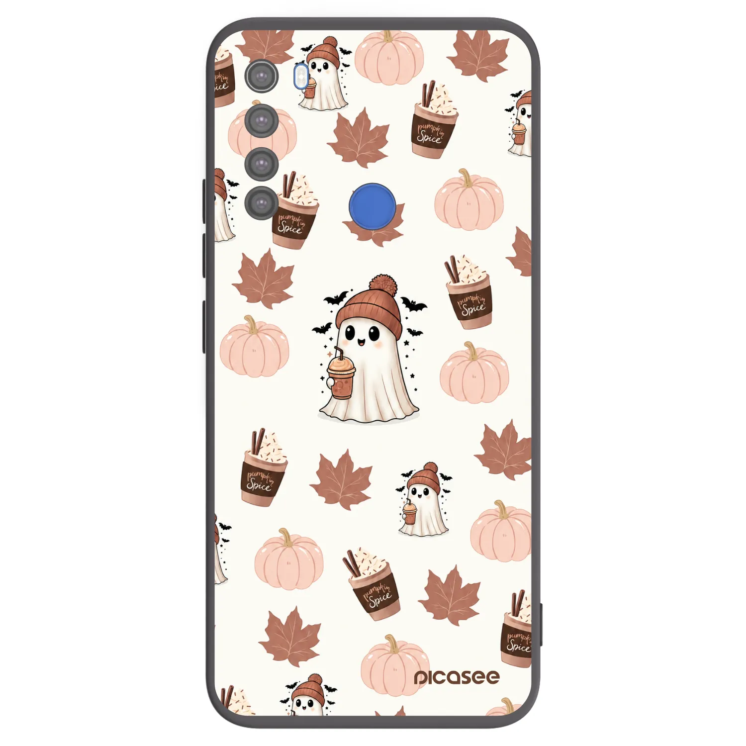 Picasee Xiaomi Redmi Note 8T Hülle - Schwarzes Silikon - Pumpkin spice