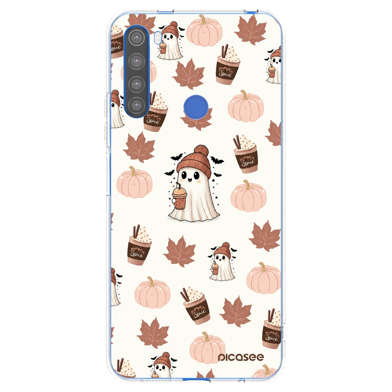 Picasee Xiaomi Redmi Note 8T Hülle - Transparentes Silikon - Pumpkin spice