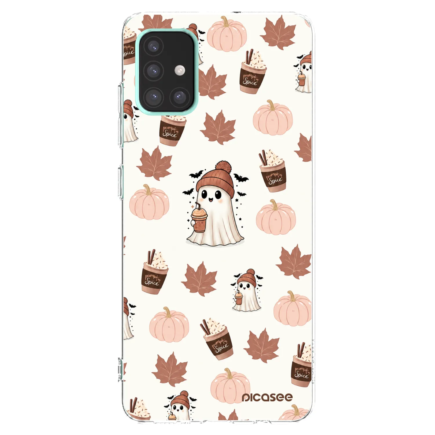 Picasee Samsung Galaxy A51 A515F Hülle - Transparentes Silikon - Pumpkin spice