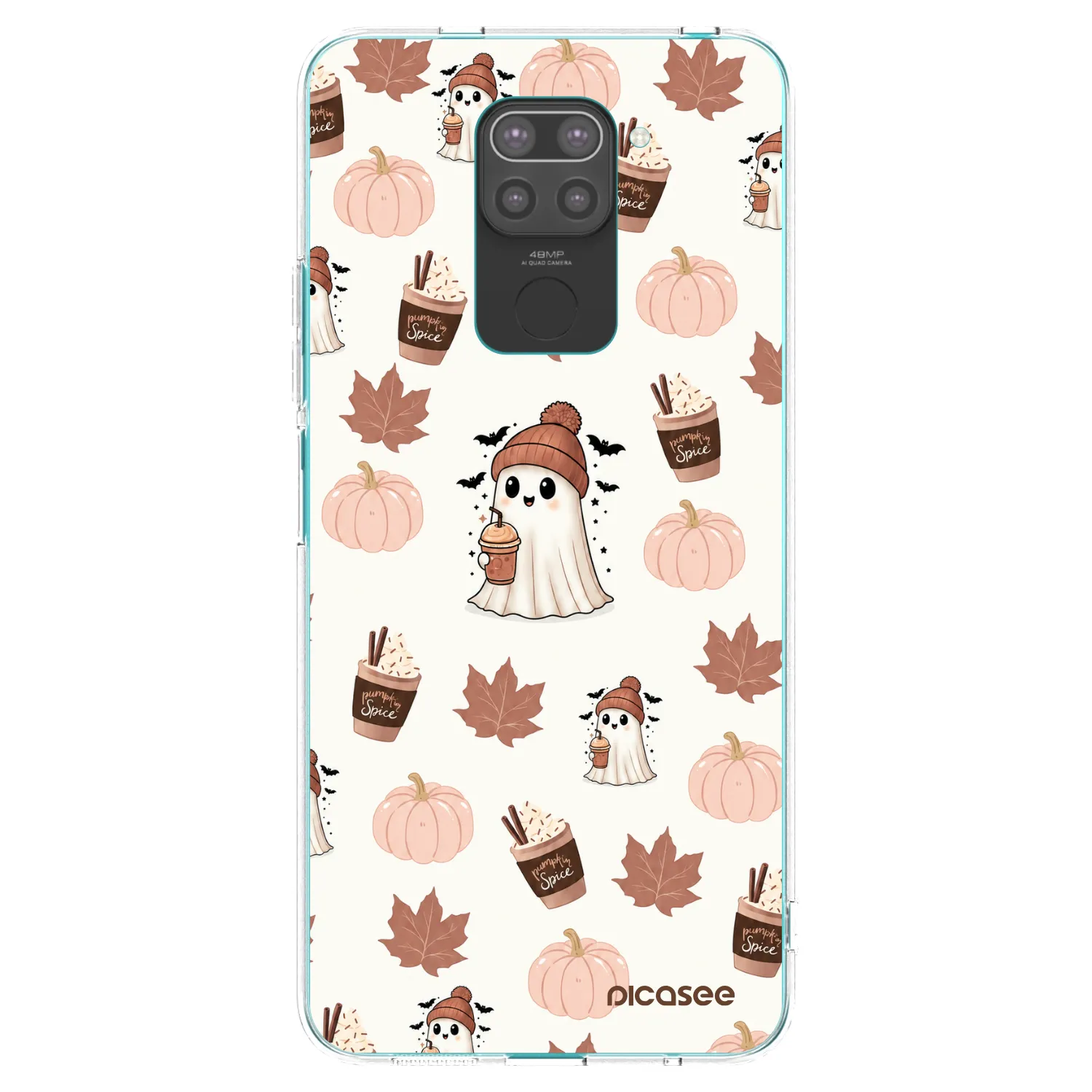 Picasee Xiaomi Redmi Note 9 Hülle - Schwarzes Silikon - Pumpkin spice