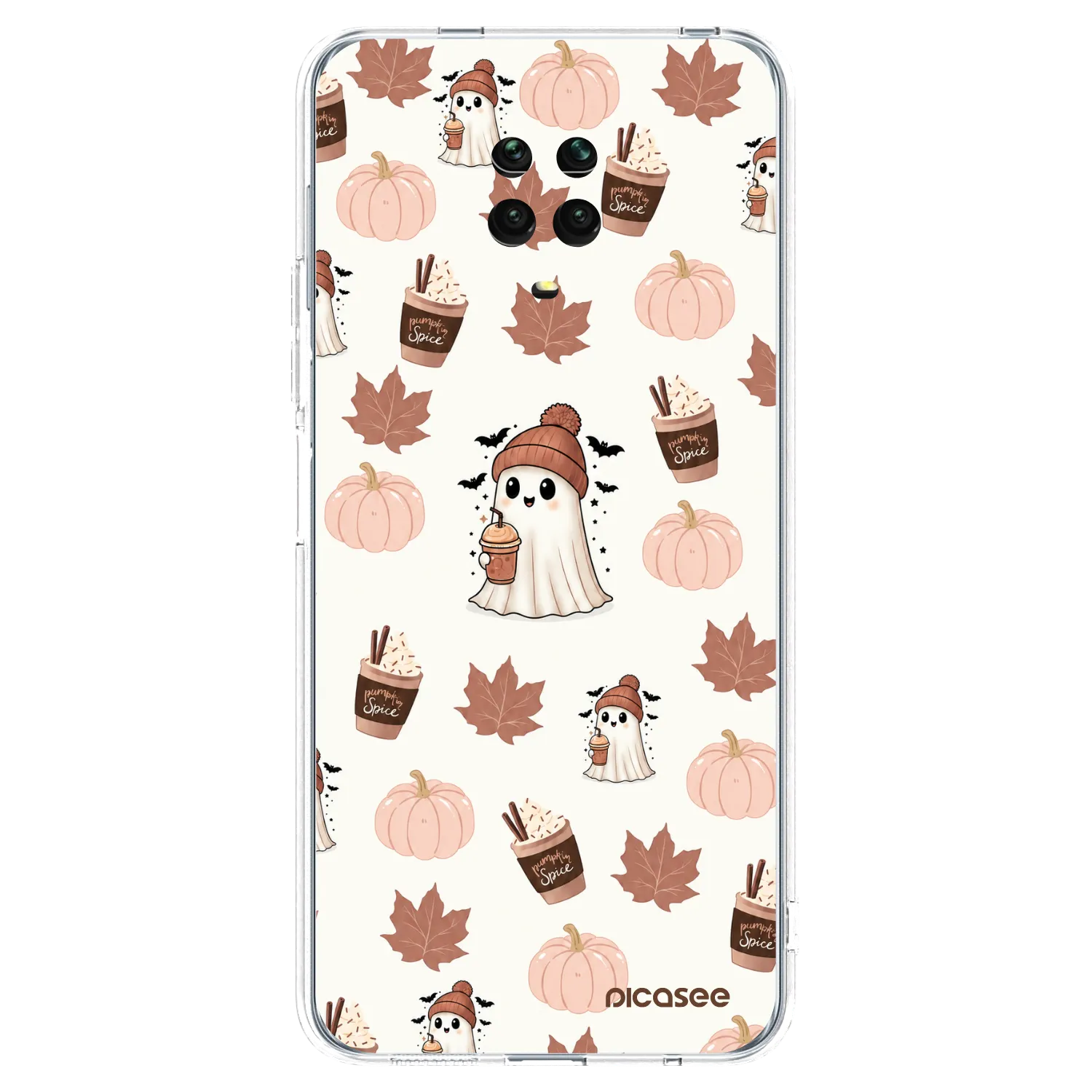 Picasee Xiaomi Redmi Note 9S Hülle - Transparentes Silikon - Pumpkin spice
