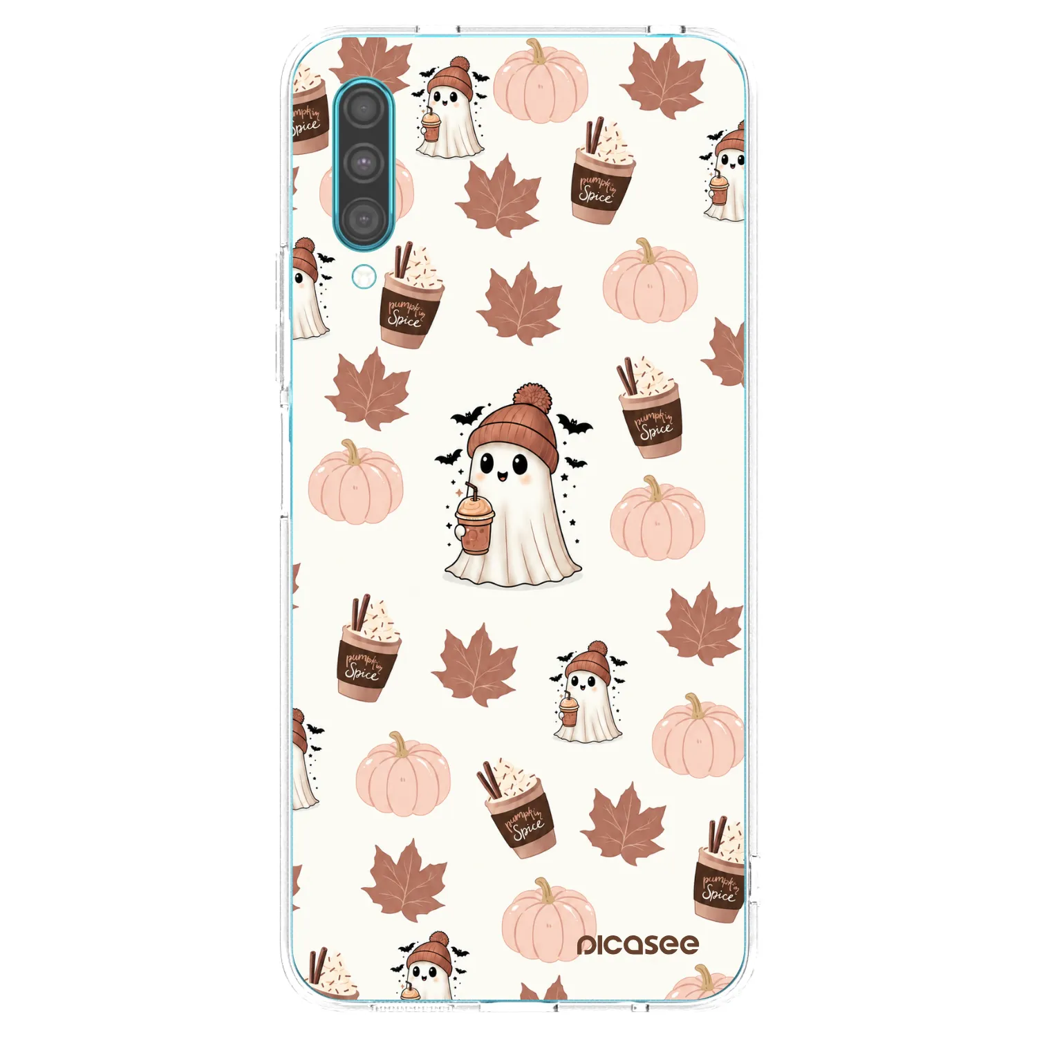 Picasee Samsung Galaxy A30s A307F Hülle - Transparentes Silikon - Pumpkin spice