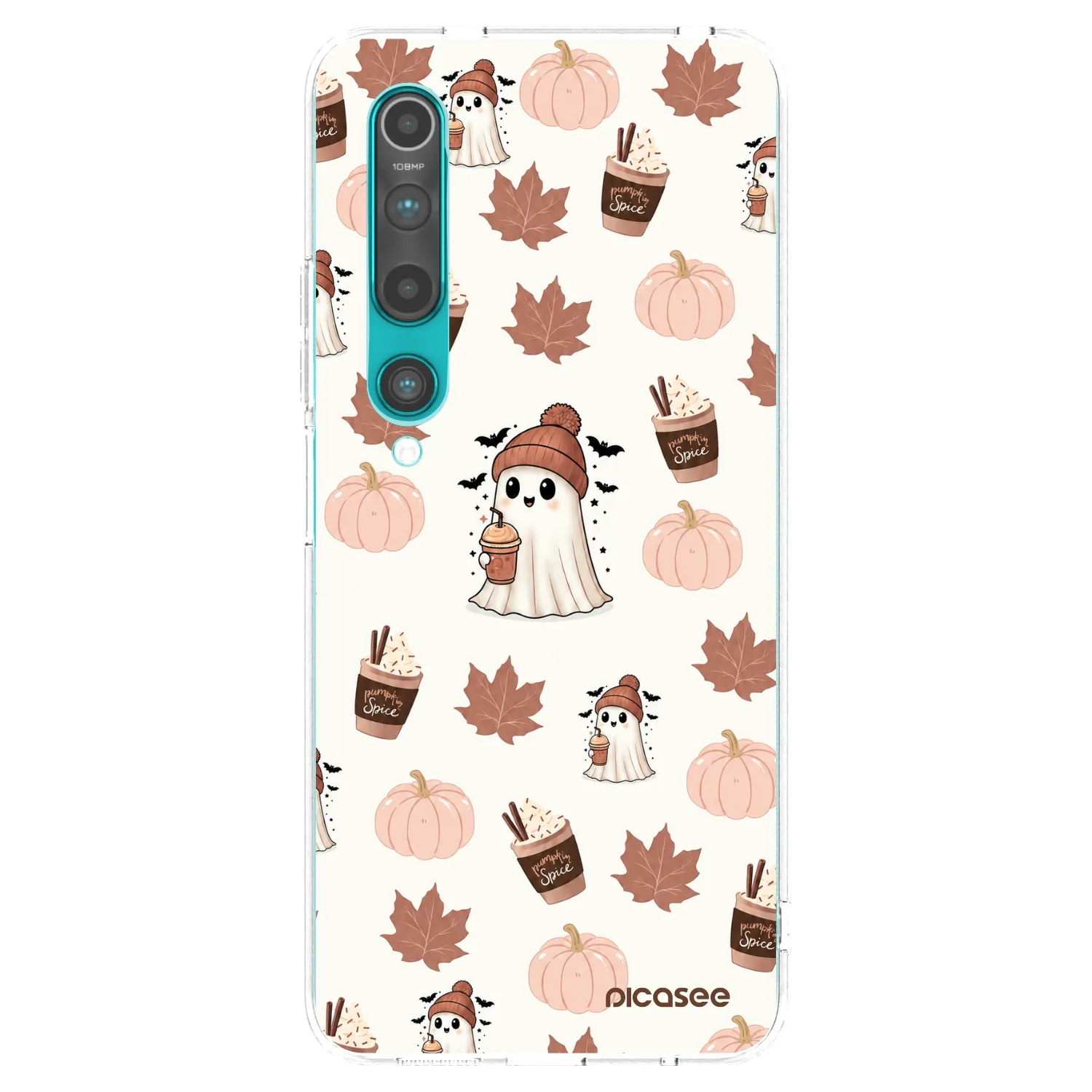 Picasee Xiaomi Mi 10 Hülle - Transparentes Silikon - Pumpkin spice
