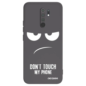 Picasee Xiaomi Redmi 9 Hülle - Schwarzes Silikon - Don't Touch My Phone
