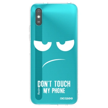 Picasee Xiaomi Redmi 9A Hülle - Schwarzes Silikon - Don't Touch My Phone