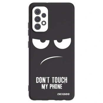 Picasee Samsung Galaxy A32 5G A326B Hülle - Schwarzes Silikon - Don't Touch My Phone