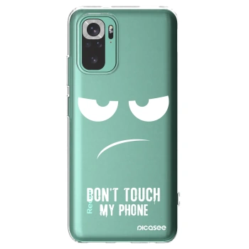 Picasee Xiaomi Redmi Note 10 Pro Hülle - Transparentes Silikon - Don't Touch My Phone