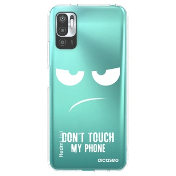 Picasee Xiaomi Redmi Note 10 5G Hülle - Transparentes Silikon - Don't Touch My Phone