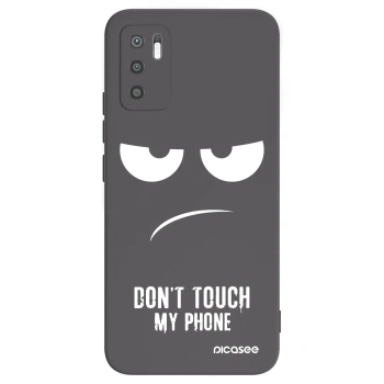 Picasee Xiaomi Redmi Note 10 5G Hülle - Schwarzes Silikon - Don't Touch My Phone