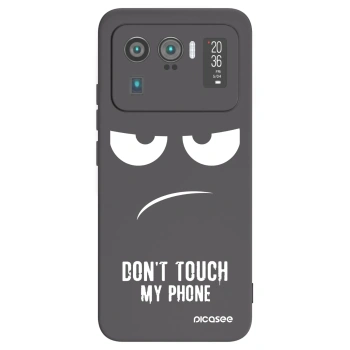 Picasee Xiaomi Mi 11 Ultra Hülle - Schwarzes Silikon - Don't Touch My Phone