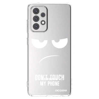 Picasee Samsung Galaxy A52s 5G A528B Hülle - Transparentes Silikon - Don't Touch My Phone