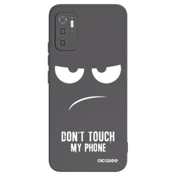 Picasee Xiaomi Poco M3 Pro 5G Hülle - Schwarzes Silikon - Don't Touch My Phone