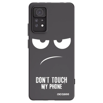 Picasee Xiaomi Redmi Note 11 Pro Hülle - Schwarzes Silikon - Don't Touch My Phone