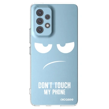 Picasee Samsung Galaxy A53 5G A536 Hülle - Transparentes Silikon - Don't Touch My Phone