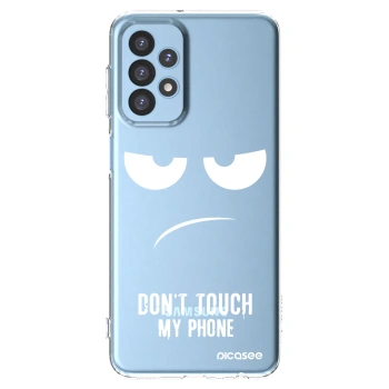 Picasee Samsung Galaxy A23 A235F 4G Hülle - Transparentes Silikon - Don't Touch My Phone