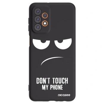 Picasee Samsung Galaxy A23 A236B 5G Hülle - Schwarzes Silikon - Don't Touch My Phone