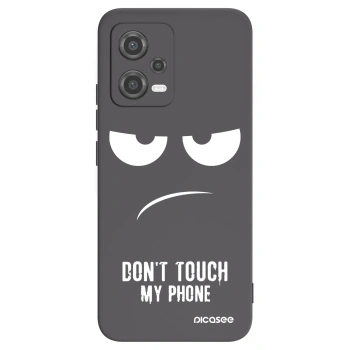 Picasee Xiaomi Poco X5 Hülle - Schwarzes Silikon - Don't Touch My Phone