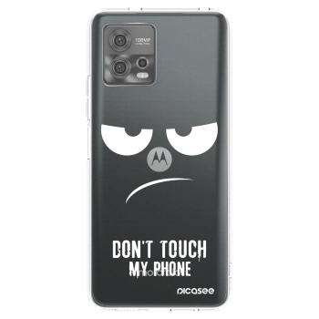 Picasee Motorola Moto G72 Hülle - Transparentes Silikon - Don't Touch My Phone