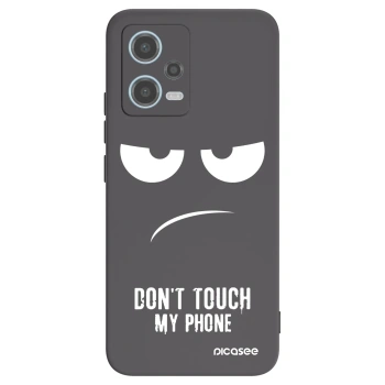 Picasee Xiaomi Redmi Note 12 5G Hülle - Schwarzes Silikon - Don't Touch My Phone