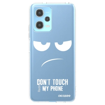 Picasee Xiaomi Redmi Note 12 5G Hülle - Transparentes Silikon - Don't Touch My Phone