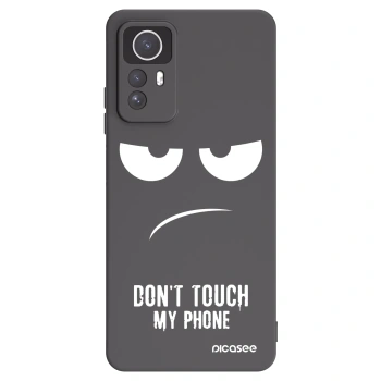 Picasee Xiaomi Redmi Note 12S Hülle - Schwarzes Silikon - Don't Touch My Phone