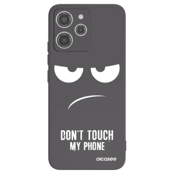 Picasee Xiaomi Redmi 12 4G Hülle - Schwarzes Silikon - Don't Touch My Phone