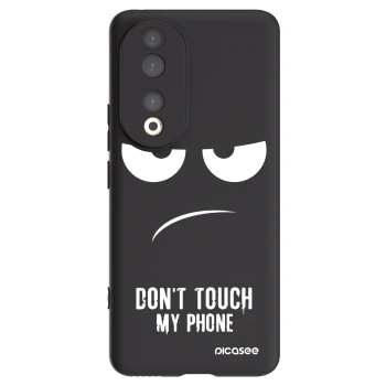 Picasee Honor 90 5G Hülle - Schwarzes Silikon - Don't Touch My Phone