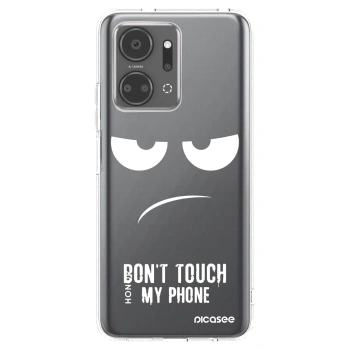 Picasee Honor X7a Hülle - Transparentes Silikon - Don't Touch My Phone