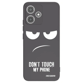 Picasee Xiaomi Redmi 12 5G Hülle - Schwarzes Silikon - Don't Touch My Phone