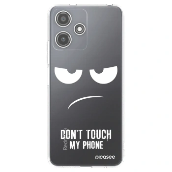 Picasee Xiaomi Redmi 12 5G Hülle - Transparentes Silikon - Don't Touch My Phone