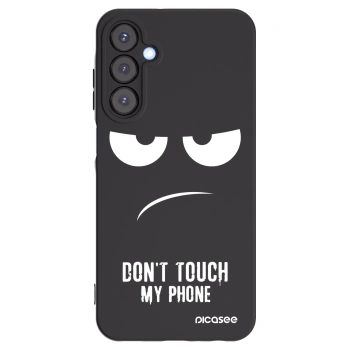 Picasee Samsung Galaxy A25 A256B 5G Hülle - Schwarzes Silikon - Don't Touch My Phone