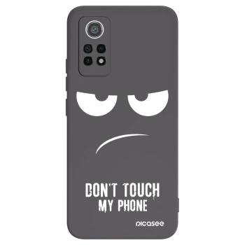 Picasee Xiaomi Redmi Note 12 Pro 4G Hülle - Schwarzes Silikon - Don't Touch My Phone