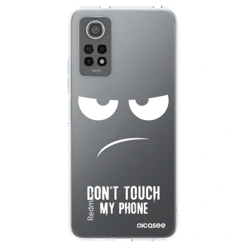Picasee Xiaomi Redmi Note 12 Pro 4G Hülle - Transparentes Silikon - Don't Touch My Phone
