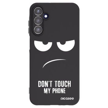 Picasee Samsung Galaxy A15 A155F 4G Hülle - Schwarzes Silikon - Don't Touch My Phone