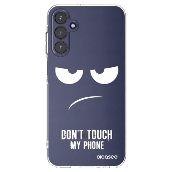Picasee Samsung Galaxy A15 A155F 4G Hülle - Transparentes Silikon - Don't Touch My Phone