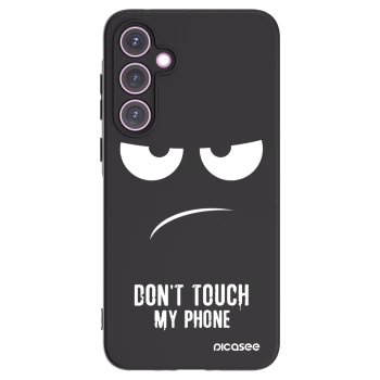 Picasee Samsung Galaxy A35 5G A356B Hülle - Schwarzes Silikon - Don't Touch My Phone