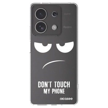 Picasee Xiaomi Redmi Note 13 4G Hülle - Transparentes Silikon - Don't Touch My Phone