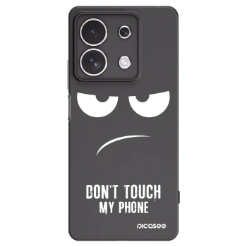 Picasee Xiaomi Redmi Note 13 4G Hülle - Schwarzes Silikon - Don't Touch My Phone